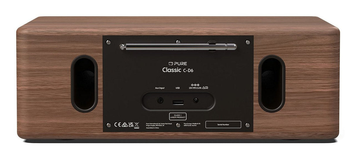 Pure Classic C-D6 Digitalradio Coffee Schwarz Walnuss Eu Uk