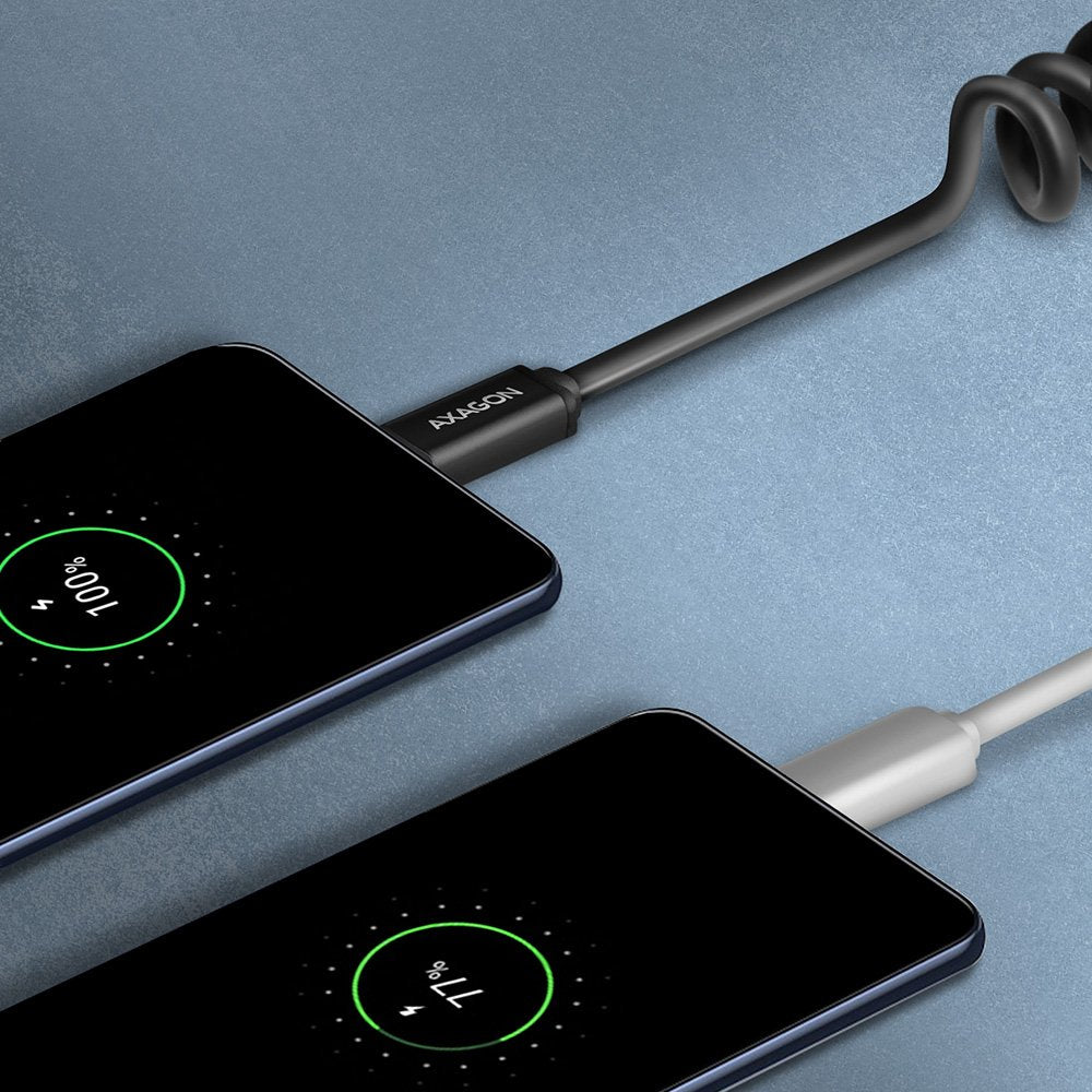 EAN 8595247906229 - Axagon Data and charging USB 2.0 cable length 1.1 m. 3A. Black twisted. cable USB 1,1 m USB A USB C Negro imagen 5