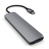 Satechi Aluminium Adapter Slim Usb-C (Usb-C, 4k Hdmi, 2x Usb-A) (Gwiezdna Szarosc)
