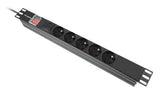 EAN 5901969441741 - Lanberg PDU-05E-0200-BK unidad de distribución de energía (PDU) 5 salidas AC 1U Negro imagen 7