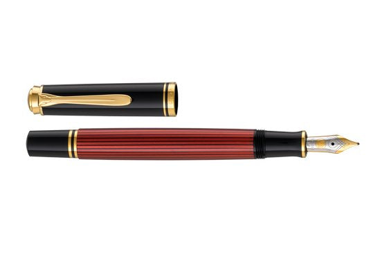 Pelikan Souverän 600 Pluma Estilográfica Sistema De Llenado Integrado Negro, Oro, Rojo 1 Pieza(S)