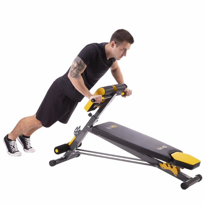 EAN 5907695596557 - HMS Fitness LSR8311 Banco de musculación multiposición Asiento ajustable Hogar Negro, Amarillo imagen 10
