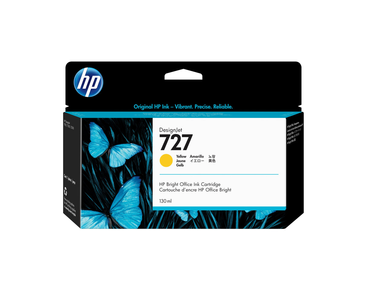 Tinta Hp 727 B3p21a Amarillo 130ml