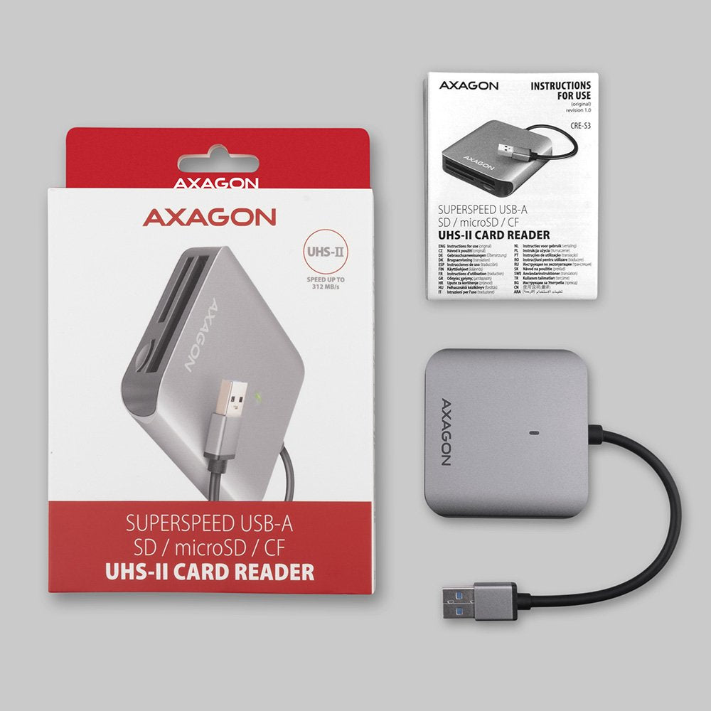 Lector De Tarjetas Externo Axagon Cre-S3 Externo Usb-A 3.2