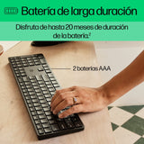 Teclado Inalámbrico Programable Hp 450 Negro, Diseño De 4r184aa#Abd