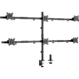 Inline® Desk Bracket For 6x Tv / Led / Tft Display Up A 81cm 32" Max. 7kg Negro