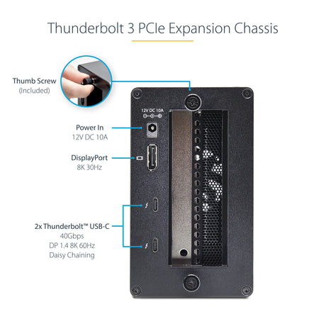 EAN 0065030895002 - StarTech.com 2TBT3-PCIE-ENCLOSURE base para portátil y replicador de puertos Alámbrico Plata imagen 12