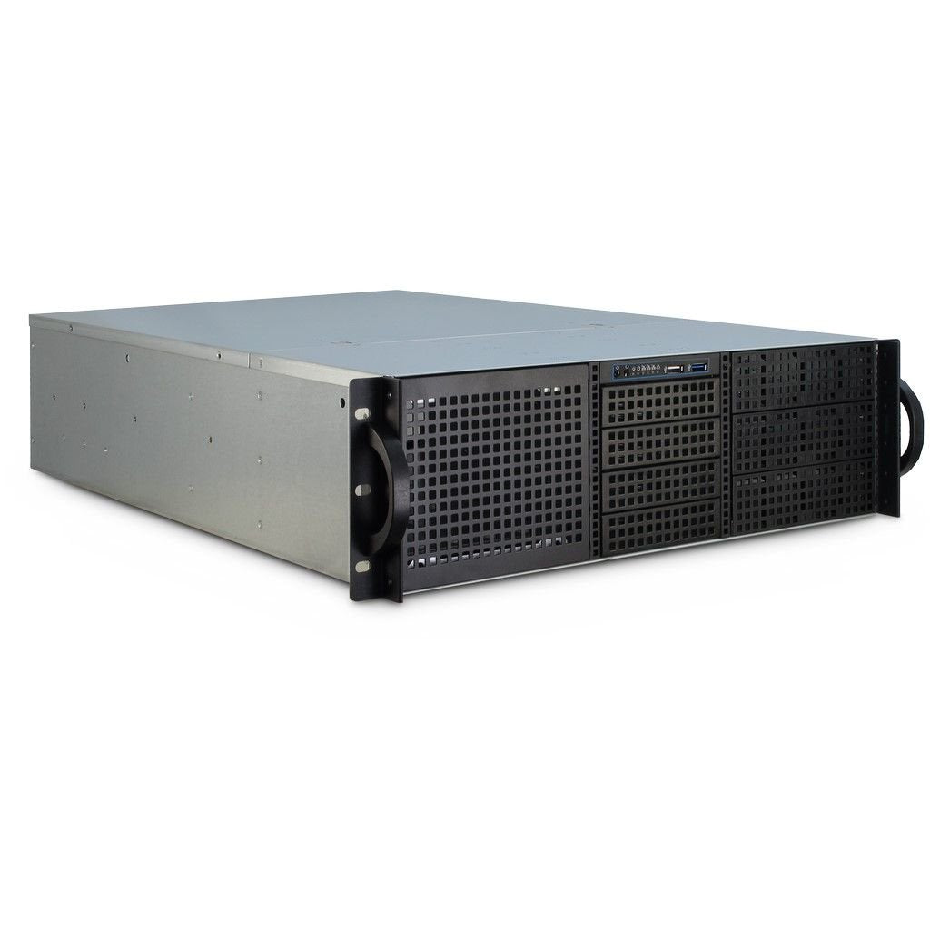 EAN 4260133126299 - Inter-Tech 3U-30255 Estante Negro, Acero inoxidable imagen 1