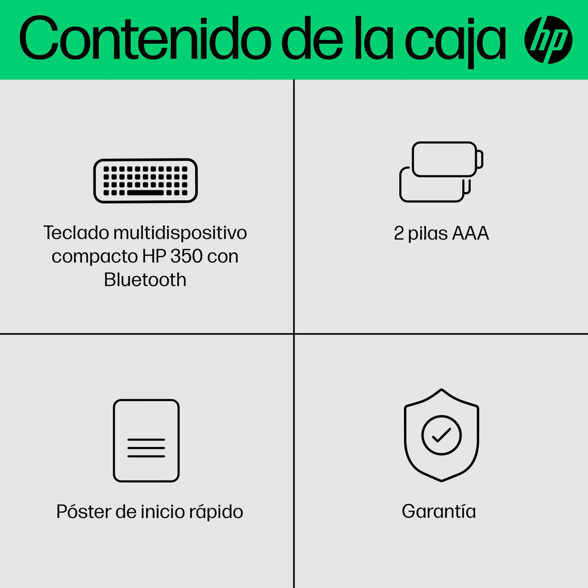 EAN 0196548516773 - HP 350 WHT Compact Multi-Device Keyboard teclado Hogar Blanco imagen 4