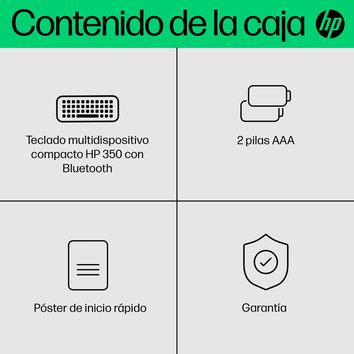 EAN 0196548516964 - HP 350 WHT Compact Multi-Device Keyboard teclado Hogar Blanco imagen 5