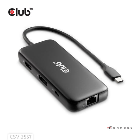 EAN 8719214473488 - CLUB3D CSV-2551 base para portátil y replicador de puertos Alámbrico USB Tipo C Negro imagen 5