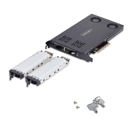 EAN 0065030904650 - StarTech.com 2M2-REMOVABLE-PCIE panel bahía disco duro Placa de bus común o backplane Negro imagen 9