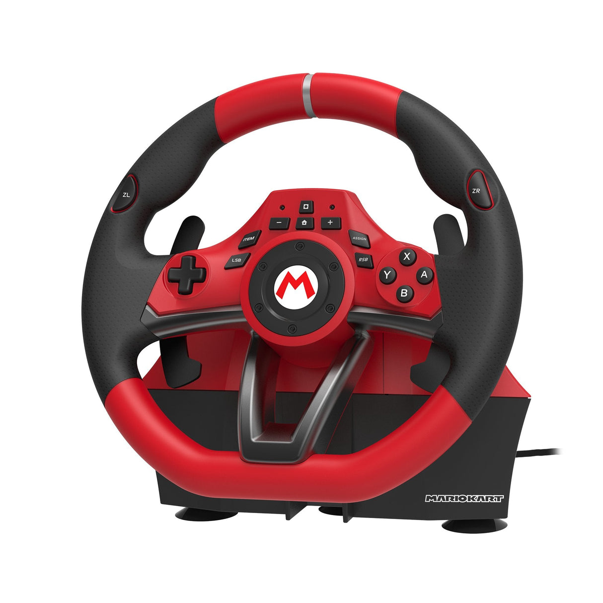 Volante De Carreras Con Pedales Hori Mario Kart Pro Deluxe Botones Programables Levas De Cambio Compatible Nintendo Switch/Pc