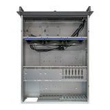 Caja Rack 19" Unykach 4u Sin Fuente Negro Plata 6 Bahias Int 1xusb2.0 1xusb3.0 1xusb-C
