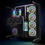 Thermaltake Riing Quad 14 Rgb Radiator Pack 3 Ventiladores Edición Premium Blanco