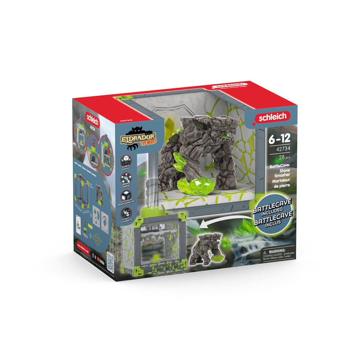 Schleich Eldrador Creatures Battlecave Stone Bat, Figura De Juguete 42734