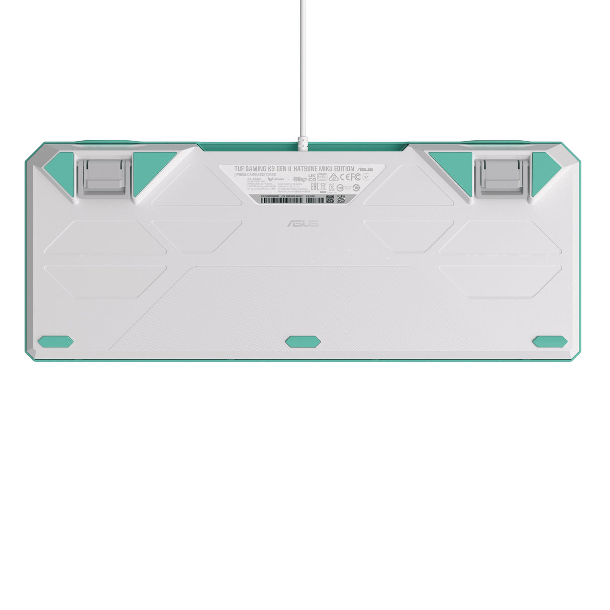 EAN 4711387923412 - ASUS TUF Gaming K3 Gen II Hatsune Miku Edition teclado Juego USB Color menta, Blanco imagen 6