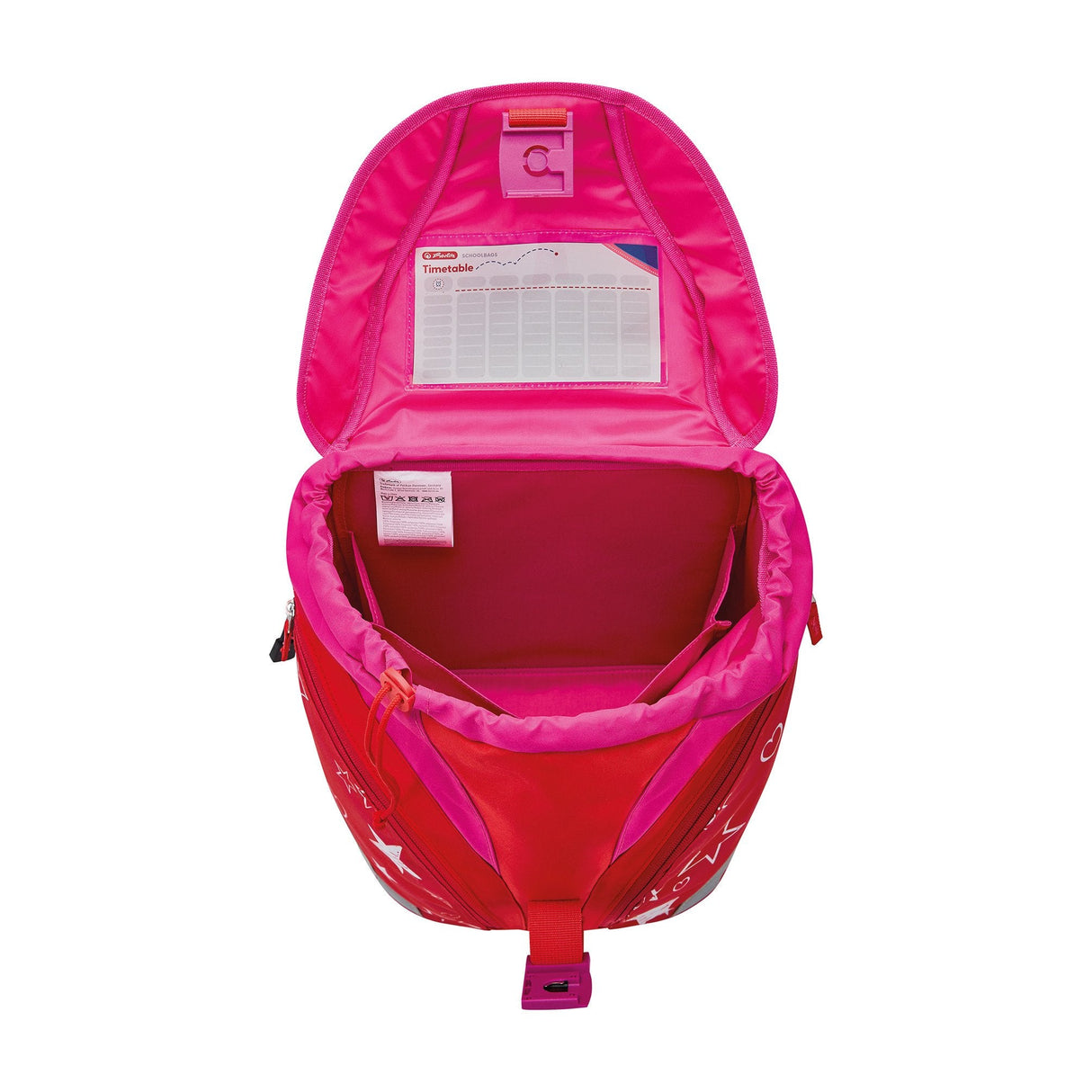 Herlitz Softlight Plus Stars&Strips Juego De Mochila Escolar Chica Poliéster Rosa, Rojo
