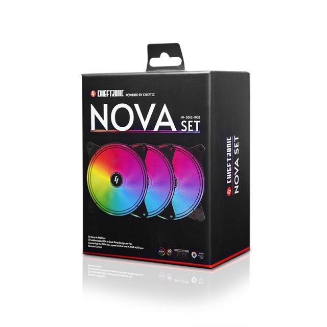 Ventilador Chieftec Rgb Nf-3012-Rgb, 120x120x25 Mm, Con Conector De 3 Pines / 4 Pines
