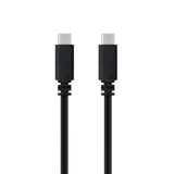 Cable Usb 2.0 3a Tipo Usb-C/M-Usb-C/M, Negro 1.5 M
