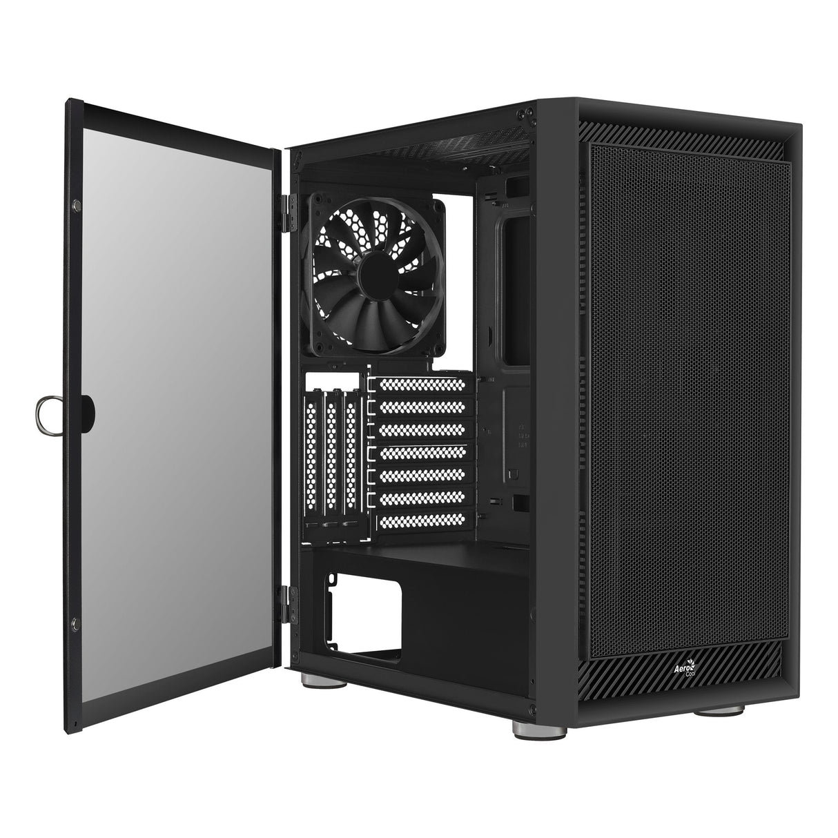 Caja Pc Aerocool Graphite V1 Frontal Mesh Lateral De Cristal Templado