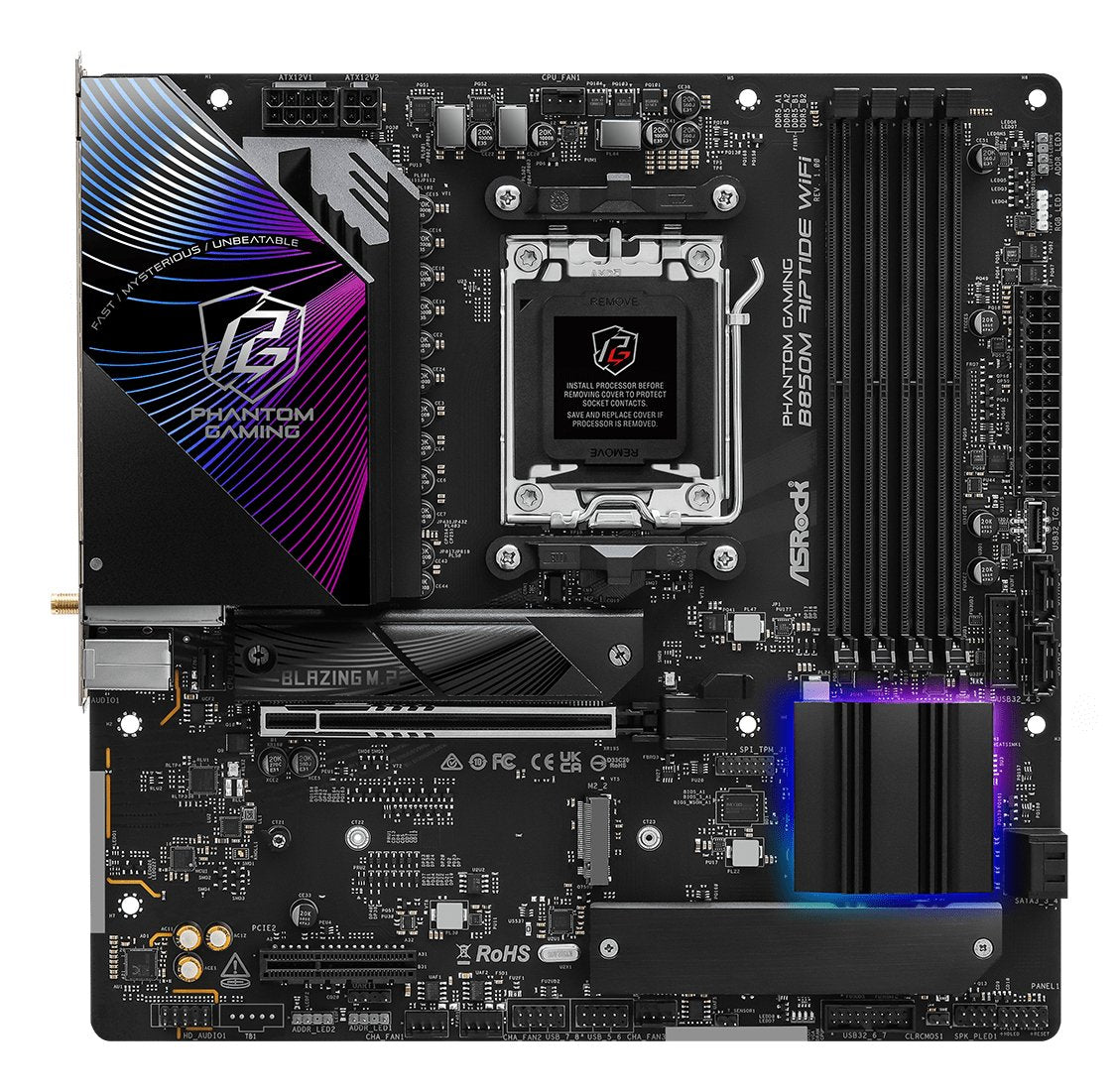 EAN 4711581490482 - Asrock Phantom Gaming B850M Riptide WiFi AMD B850 Zócalo AM5 micro ATX imagen 2