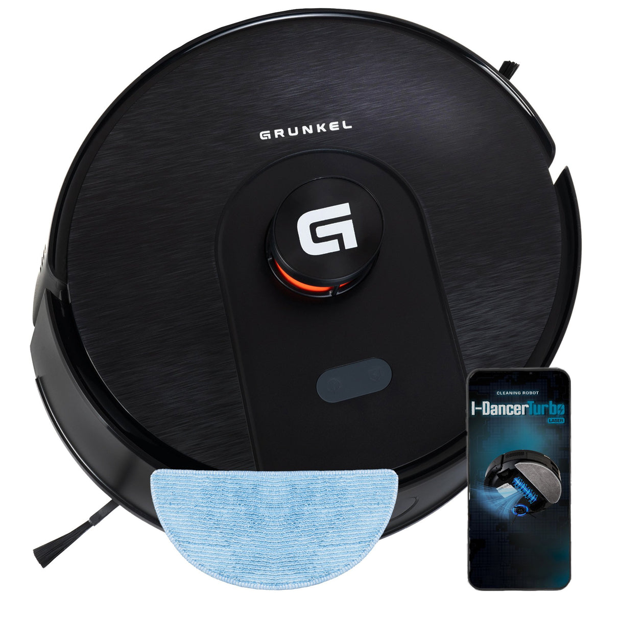 EAN 8426156018515 - Grunkel I-DANCERTURBOLASER aspiradora robotizada 0,25 L Negro imagen 1