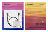 Cable Usb-C+Usb-A/M-Usb-C/M 3.2 Gen2  60w 4k 2m