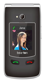 Beafon Sl645plus Lte- 4g, Plateado Line, Móvil Plegable Con Teclas Grandes, Negro-Plateado