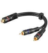 Adaptador 2xrca M A 1xrca H 0.20m Hq Ofc Doble Malla