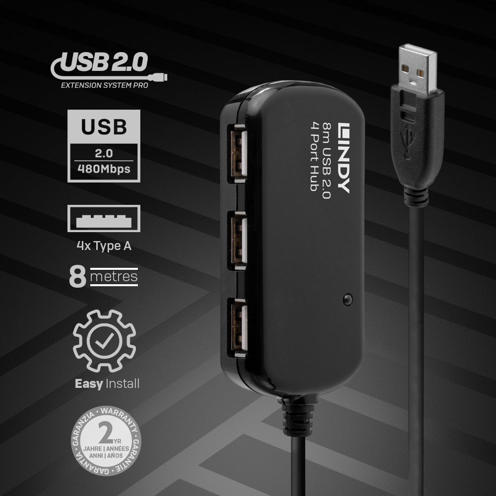 Hub 8m Usb2.0 Active Extension