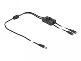 Delock Cable Dc 5,5 X 2,1 Mm Stecker Zu 2 X Dc Buchse Mit Schalter 1 M