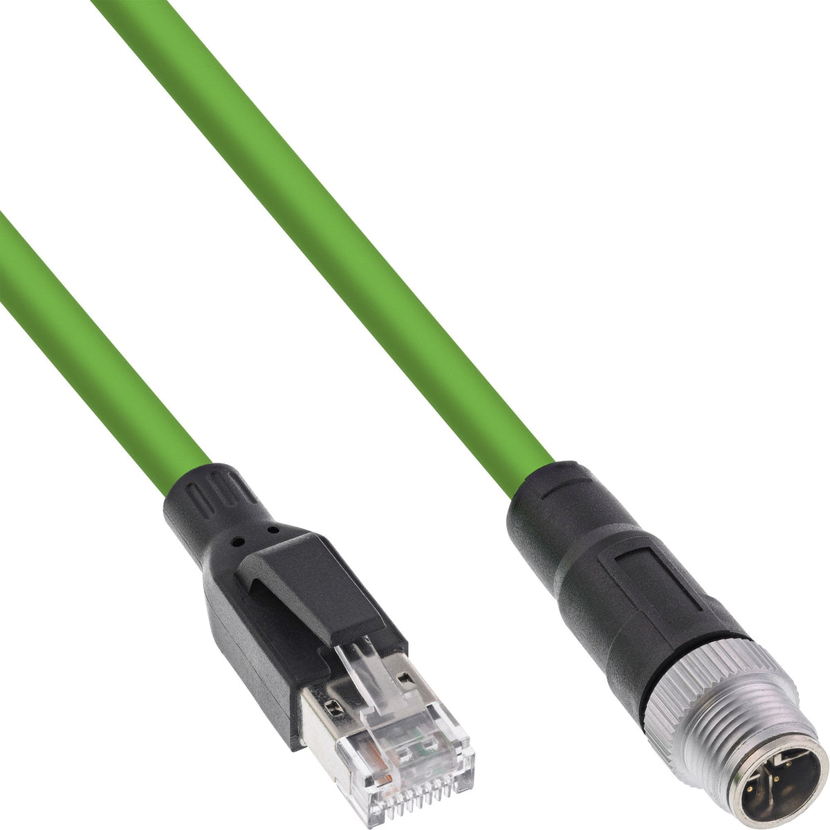 Inline® Industrial Network Cable, M12 8-Pin X-Coded A Rj45 Plug, Cat.6a Pur 3m
