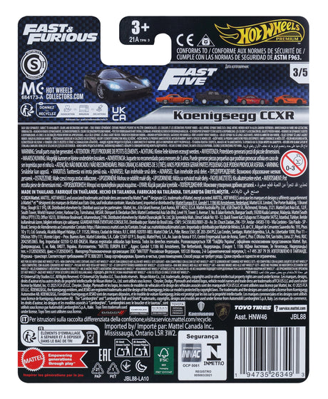 EAN 194735263493 - Hot Wheels Fast & Furious Koenigsegg CCX imagen 6