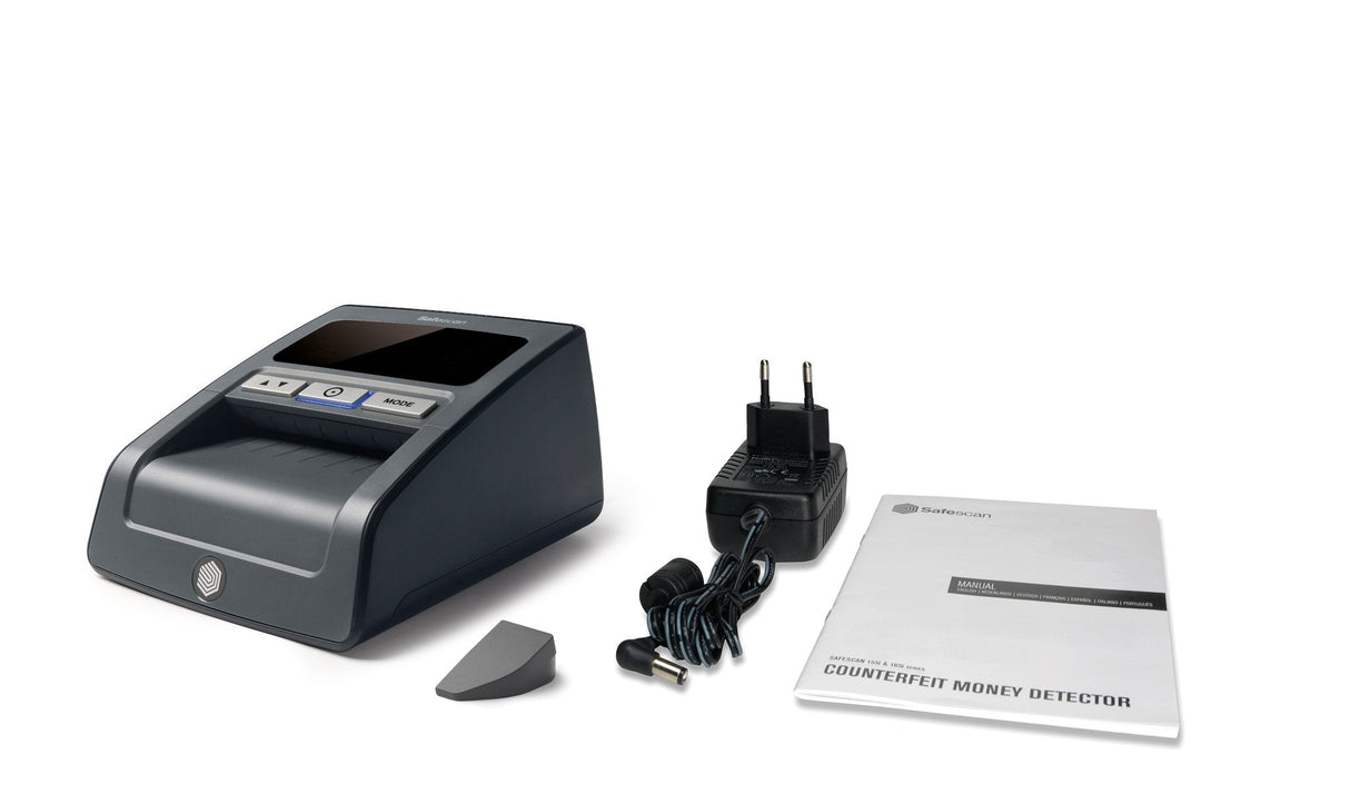 Safescan 185-S, Detector De Billetes Falsos Automático, Detección 7 Puntos Para 8 Divisas, Bce Testado, Puerto Usb + Sd Para Actualizaciones, Negro