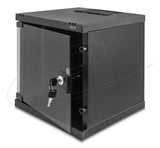 Delock 43422 10 Armario De Red 6u Con Puerta De Cristal Para Montaje En Soporte O Pared, 240 Mm De Profundidad, Capacidad De Carga 30 Kg, 330 X 312 X 300 Mm, Negro