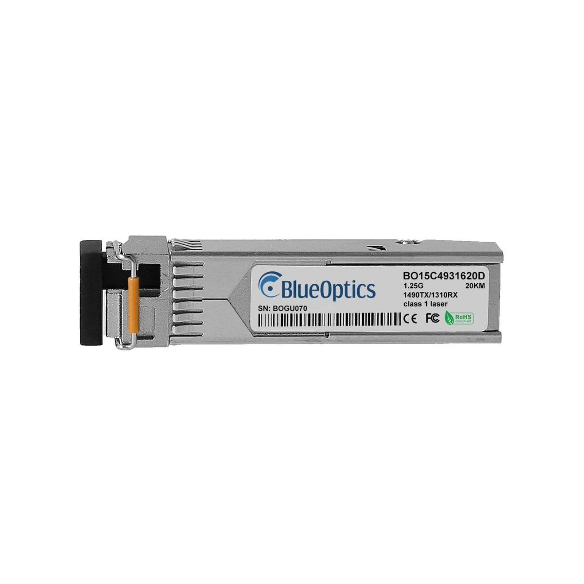 Blueoptics Cisco Glc-Bx-D-1490d-20 Blueoptics Bo15c4931620d Sfp Transceiver, Lc-Simplex, 1000base-Bx-D, Singlemode Fiber, Tx1490nm/Rx1310nm, 10km
