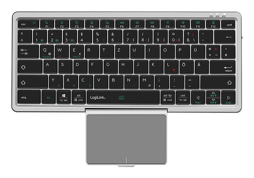 Logilink Multi-Device-Tastatur Bt 5.1 M. Trackpad