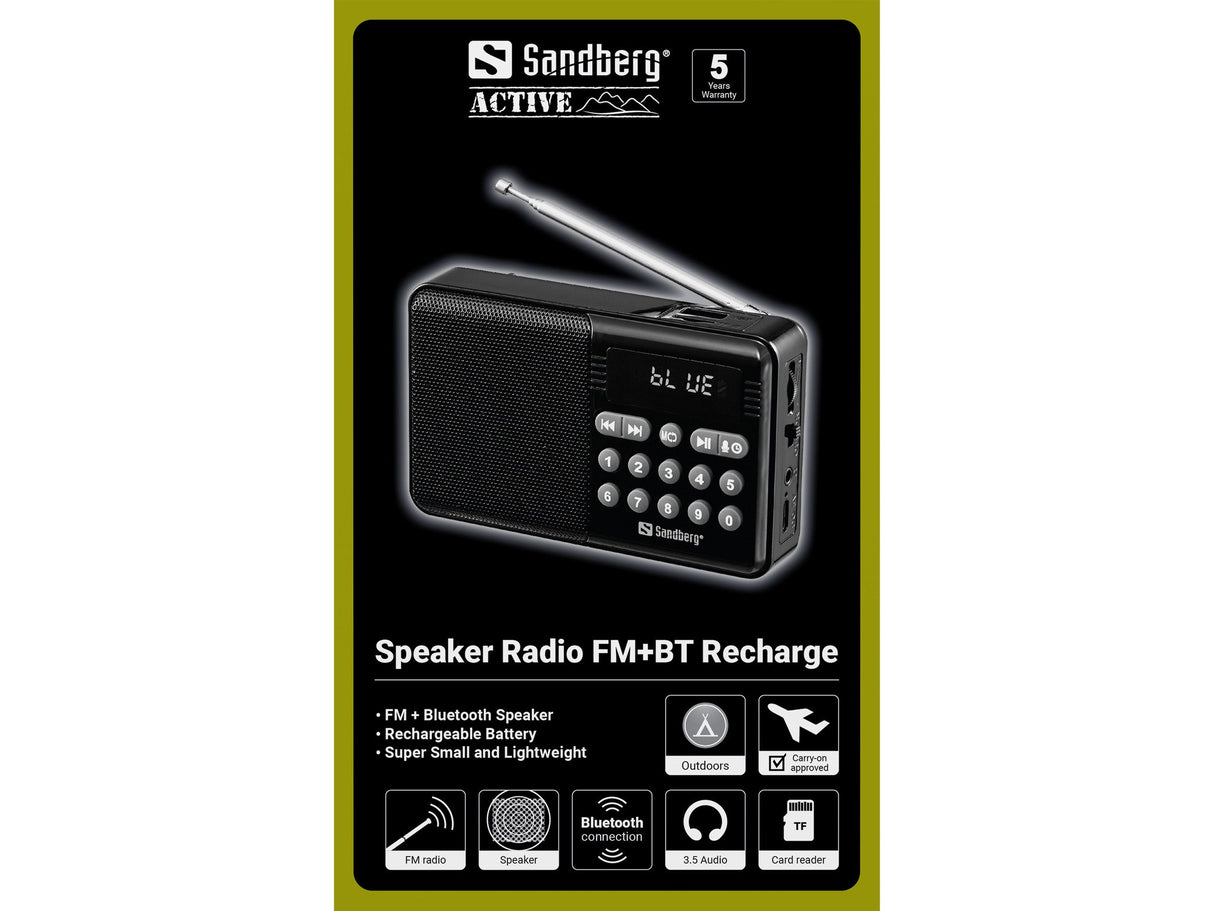 EAN 5705730421181 - Sandberg 421-18 radio Portátil Analógica Negro imagen 4