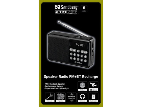 EAN 5705730421181 - Sandberg 421-18 radio Portátil Analógica Negro imagen 4
