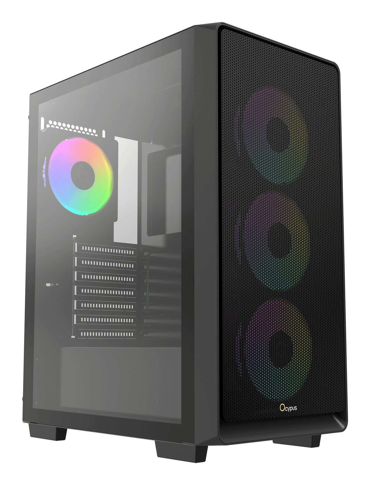 Ocypus Gamma C60 Argb (Negro, Tempered Glass) Gamma-C60-Bkg400xx-Gl
