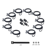 Startech.Com Startech - Candado Con Cable De Seguridad - 3-In-1, Keyed Alike/Combination Security Cable Lock, Anti-Theft - Negro & Plateado - 2 M - Conforme Taa (Paquete Con 10)