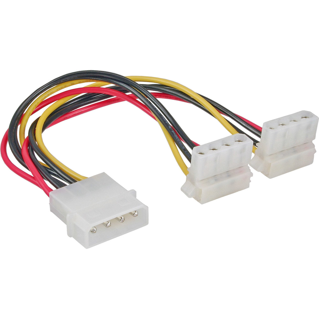 Cable En Y De Alimentación Interna Inline 1x Molex De 4 Pines A 2x Molex De 4 Pines En Ángulo De 0,15 M
