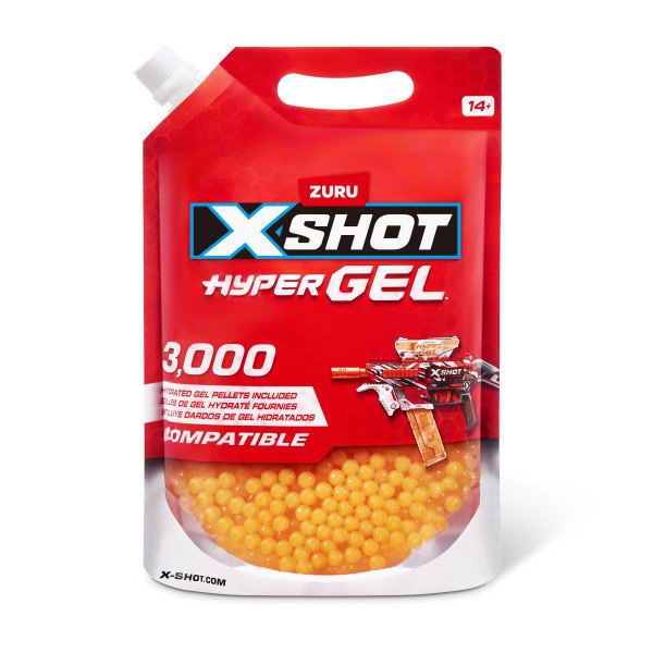 Zuru Xshot Hyper Gel-Refill Pack 3000 Gel Balls, Gel Blaster 36810s