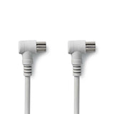Nedis Cable Coaxial De 90 Db  Iec (Coaxial) Macho En Ángulo - Iec (Coaxial) Hembra En Ángulo  3m