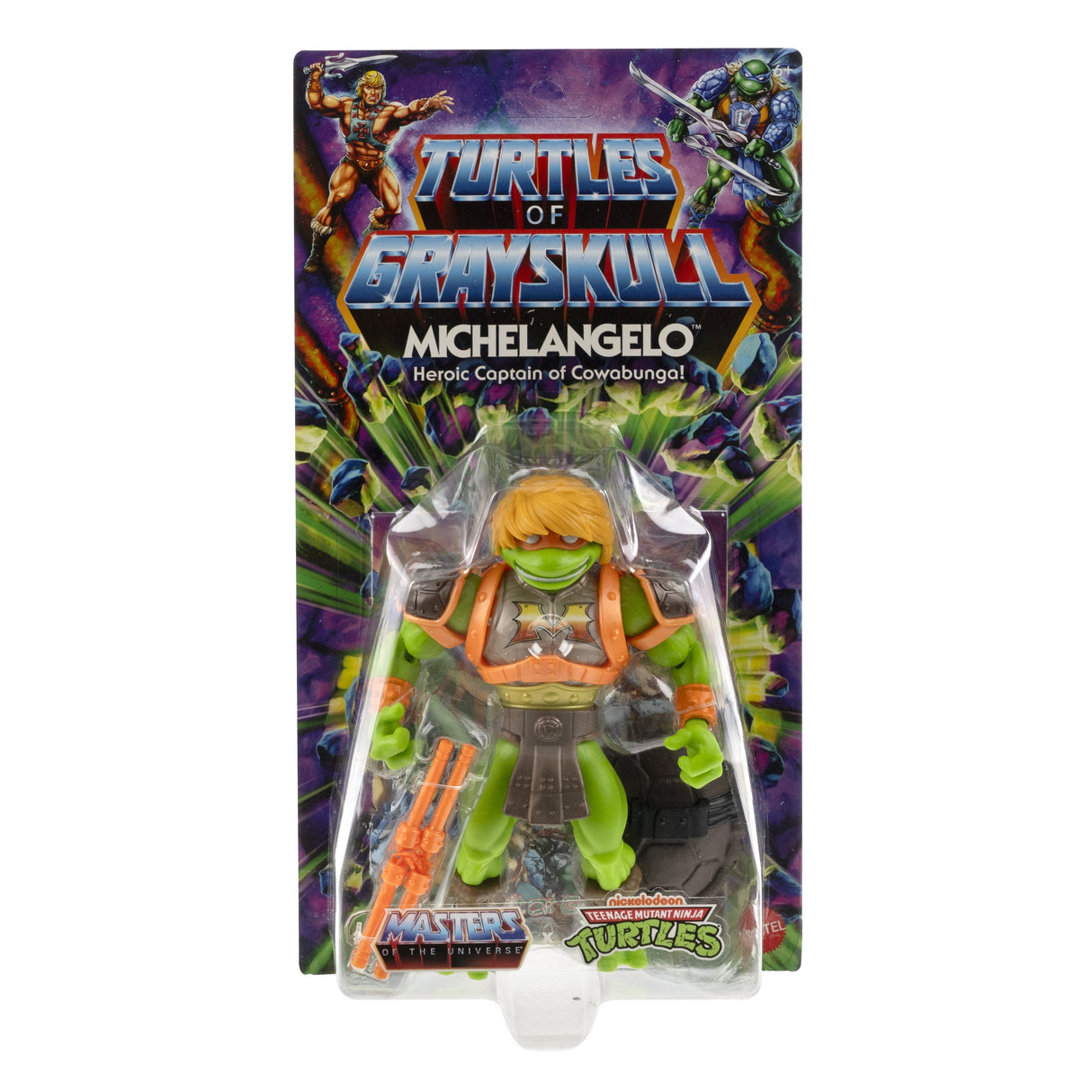Figura De Juguete Mattel Masters Of The Universe Origins Turtles Of Grayskull Michelangelo Hth13