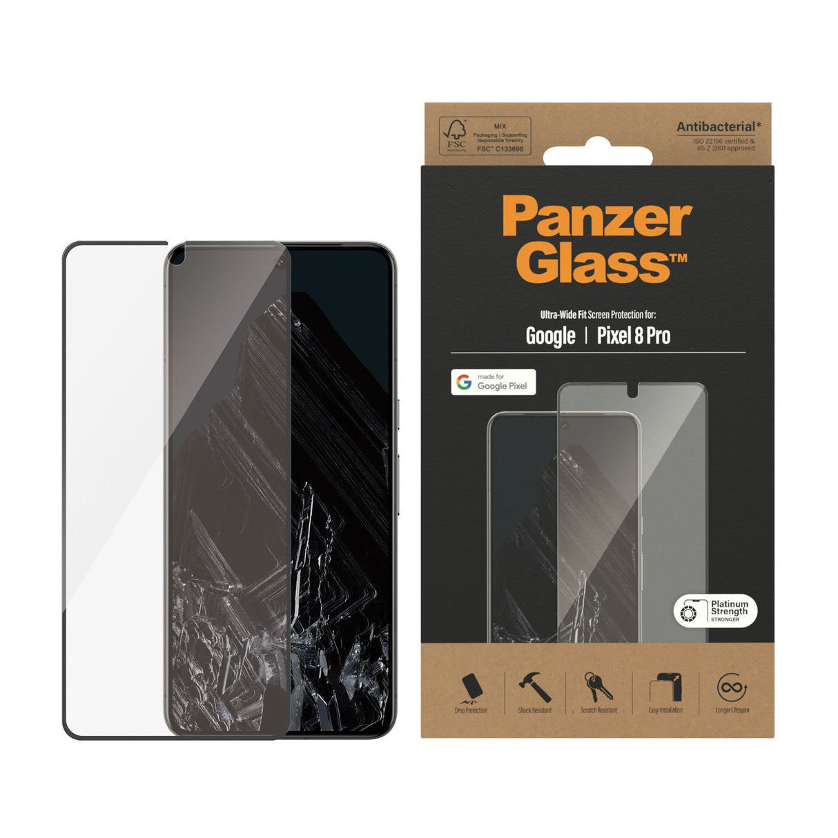 EAN 5711724047817 - PanzerGlass ® Screen Protector Google Pixel 8 Pro | Ultra-Wide Fit Protector de pantalla 1 pieza(s) imagen 2