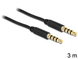 Delock Cable Jack 3,5 Mm 4 Pin Macho > Macho 3 M Negro