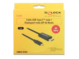 Delock Cable Usb Type-C  -> Displayport M/M (Dp Alt Mode) 4k 60 Hz 1 M Negro