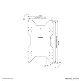 Neomounts Wandhalterung 600x400 55-75'' Drehbar Samsung Flip White
